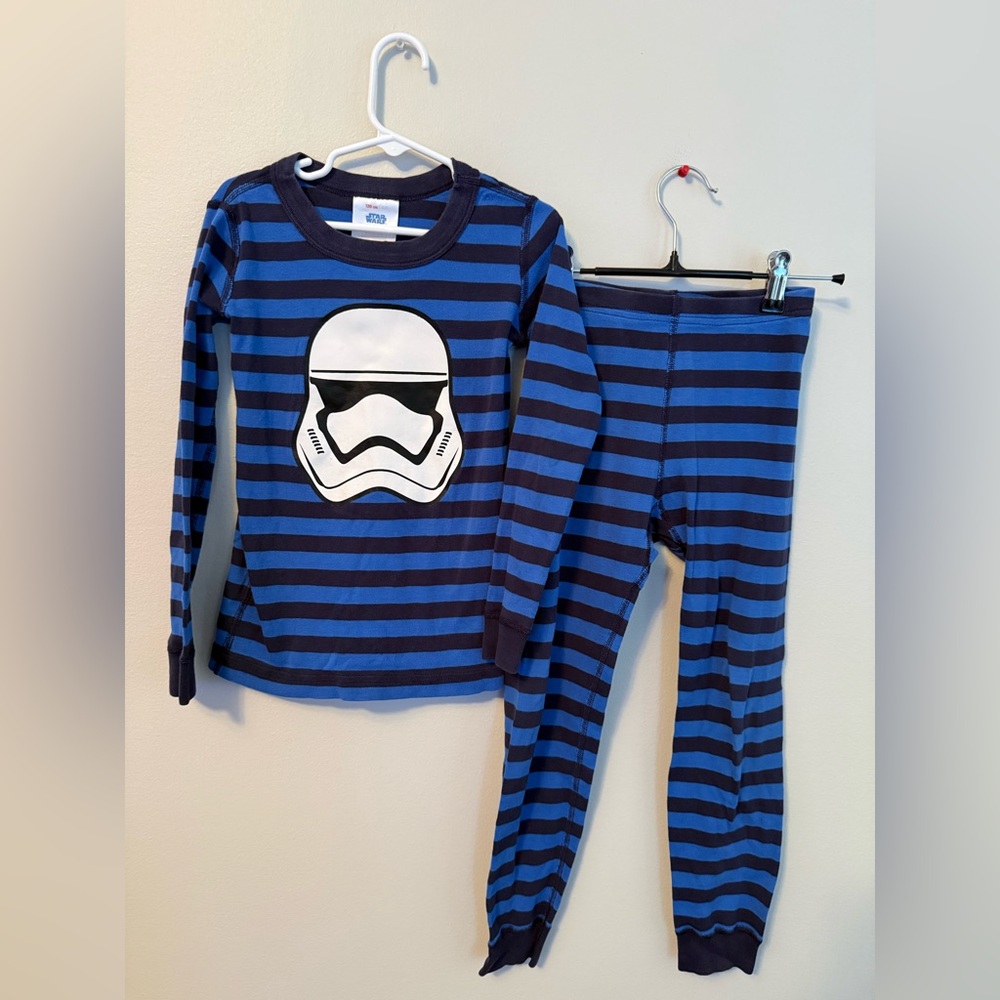 Hanna Andersson Star Wars Black and Blue Striped Kids Pajamas - Picture 1 of 3